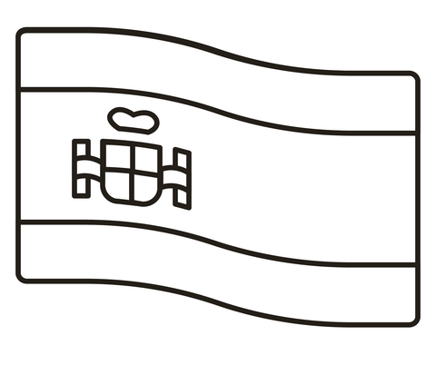 Spain flag coloring page free printable coloring pages
