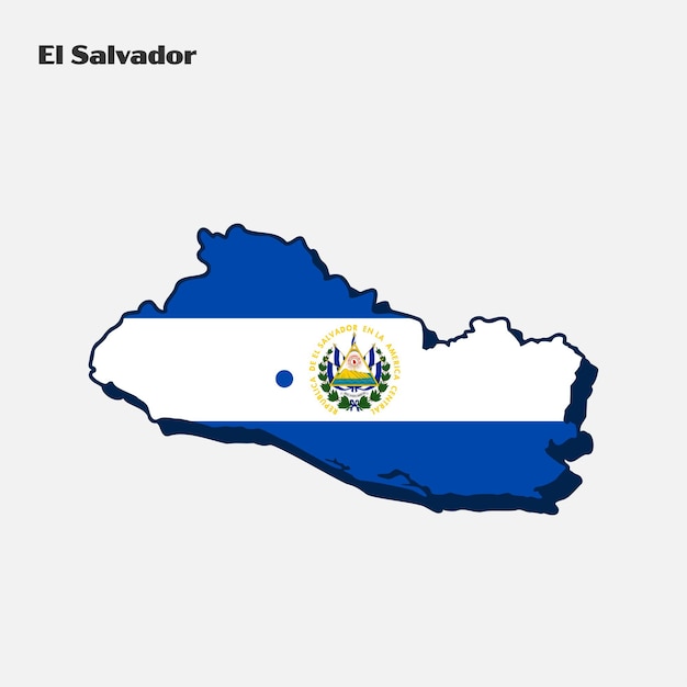 Premium vector el salvador country nation flag map infographic