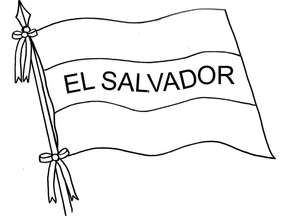Map of el salvador coloring page