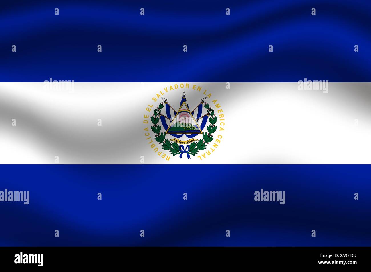 National flag of republic of el salvador original colors and proportion simply vector illustration from countries flag set stock vector image art