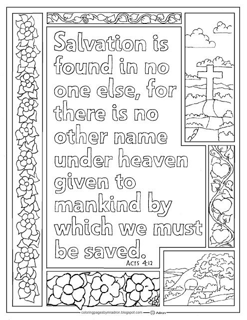 Print and color page for acts there is no other name hundreds more at my blog httpsâ bible coloring pages coloring pages for kids bible coloring sheets
