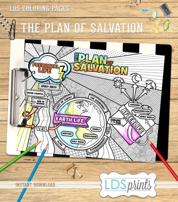 Coloring page plan of salvation