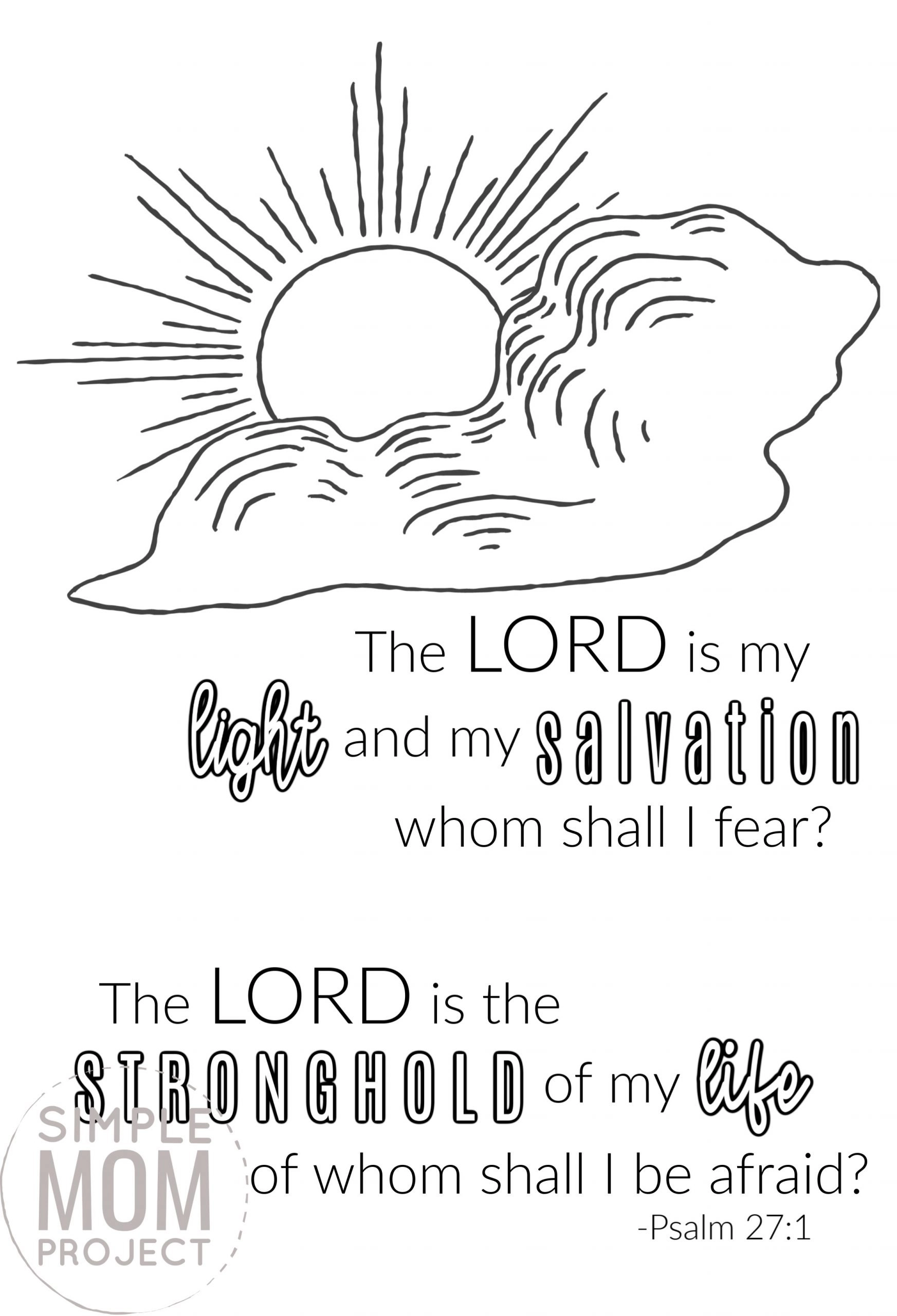 Free printable psalm bible verse coloring page â simple mom project