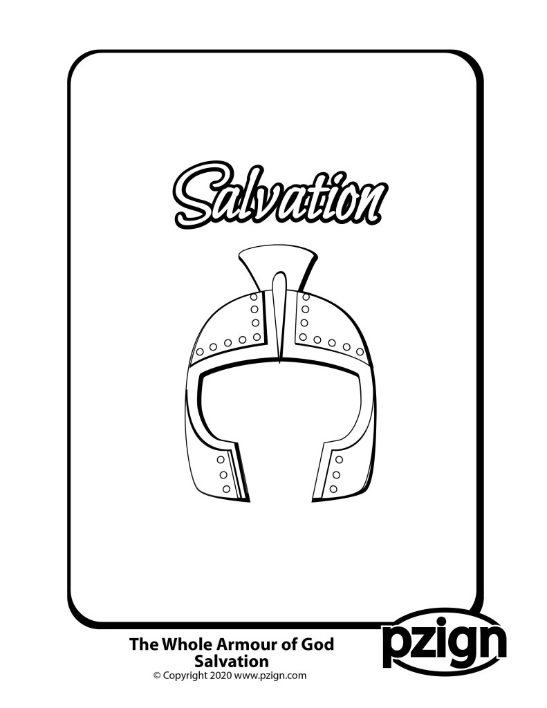 The whole armour of god coloring pages