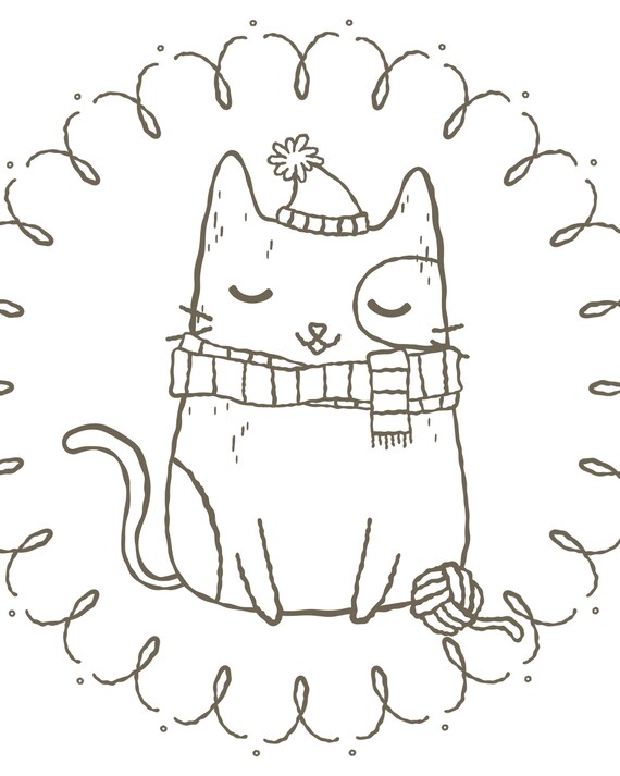 Silly sam cat coloring page