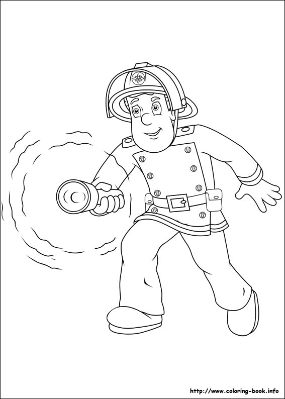 Fireman sam coloring picture