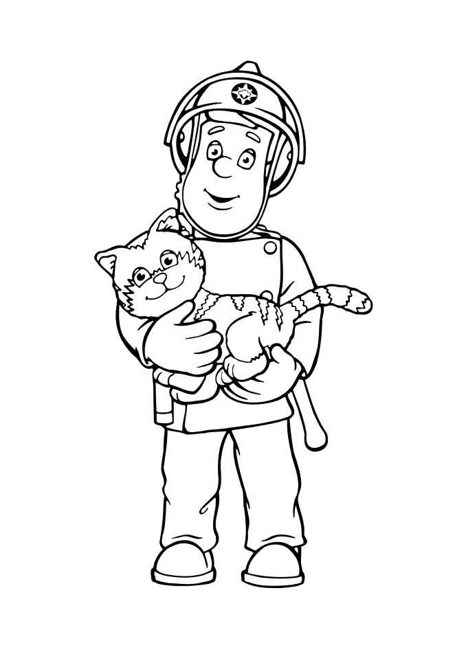 Free fireman sam coloring pages