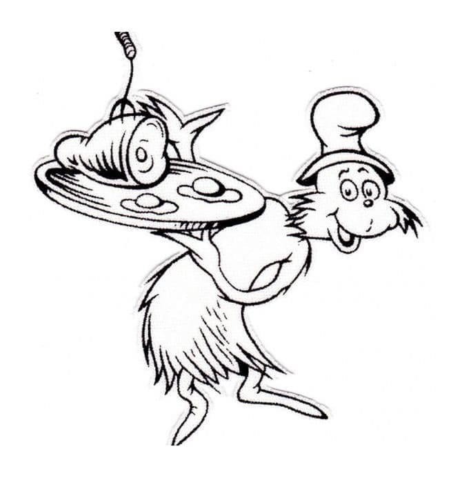 Sam from green eggs and ham coloring page