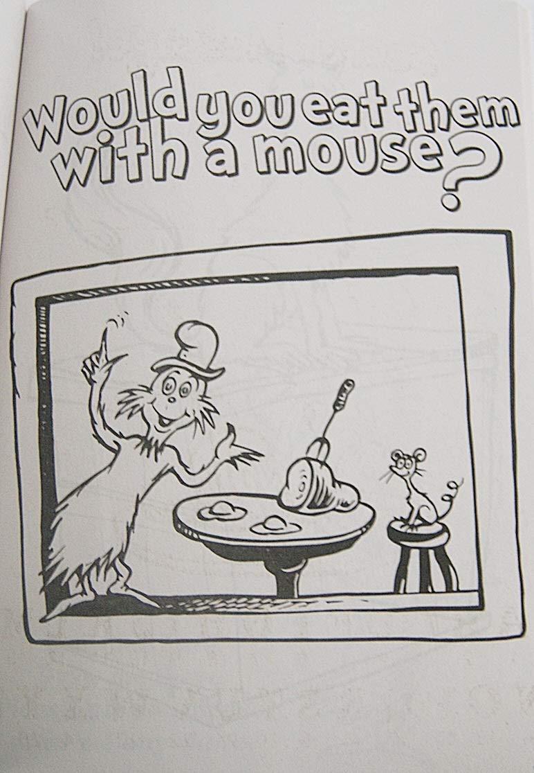 Dr seuss green eggs and ham coloring and activity book