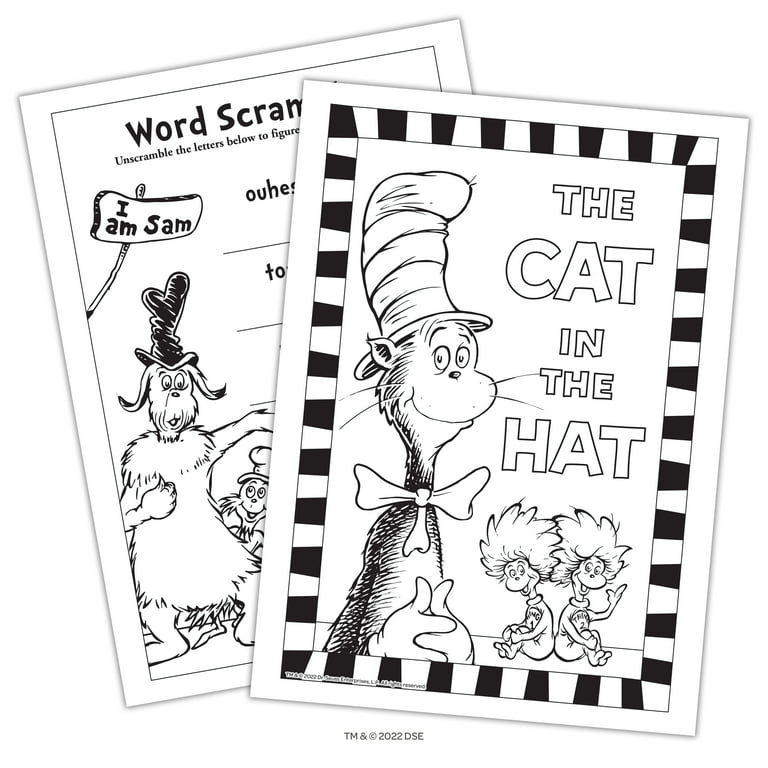 Dr seuss jumbo coloring and activity book pages paperback