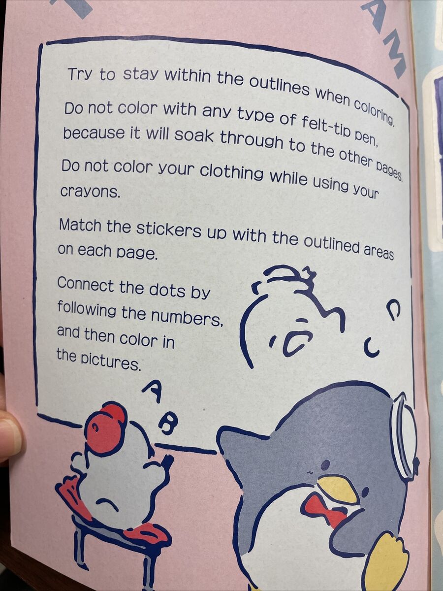 New vintage tuxedo sam coloring book with stickers sanrio