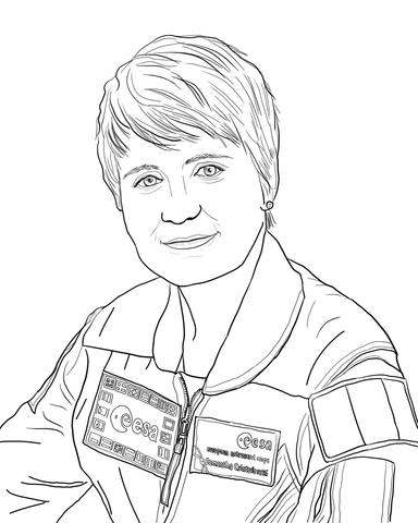 Astronaut samantha cristoforetti coloring page free printable coloring pages