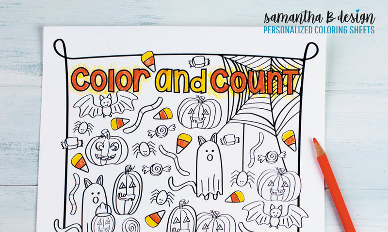 Personalized coloring sheets for kids and parties â samantha b design
