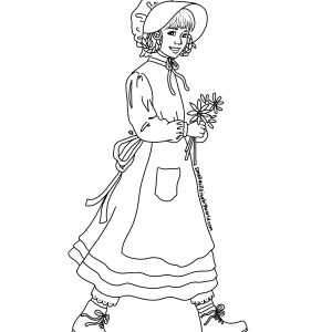 American girl doll samantha parkington coloring page printable