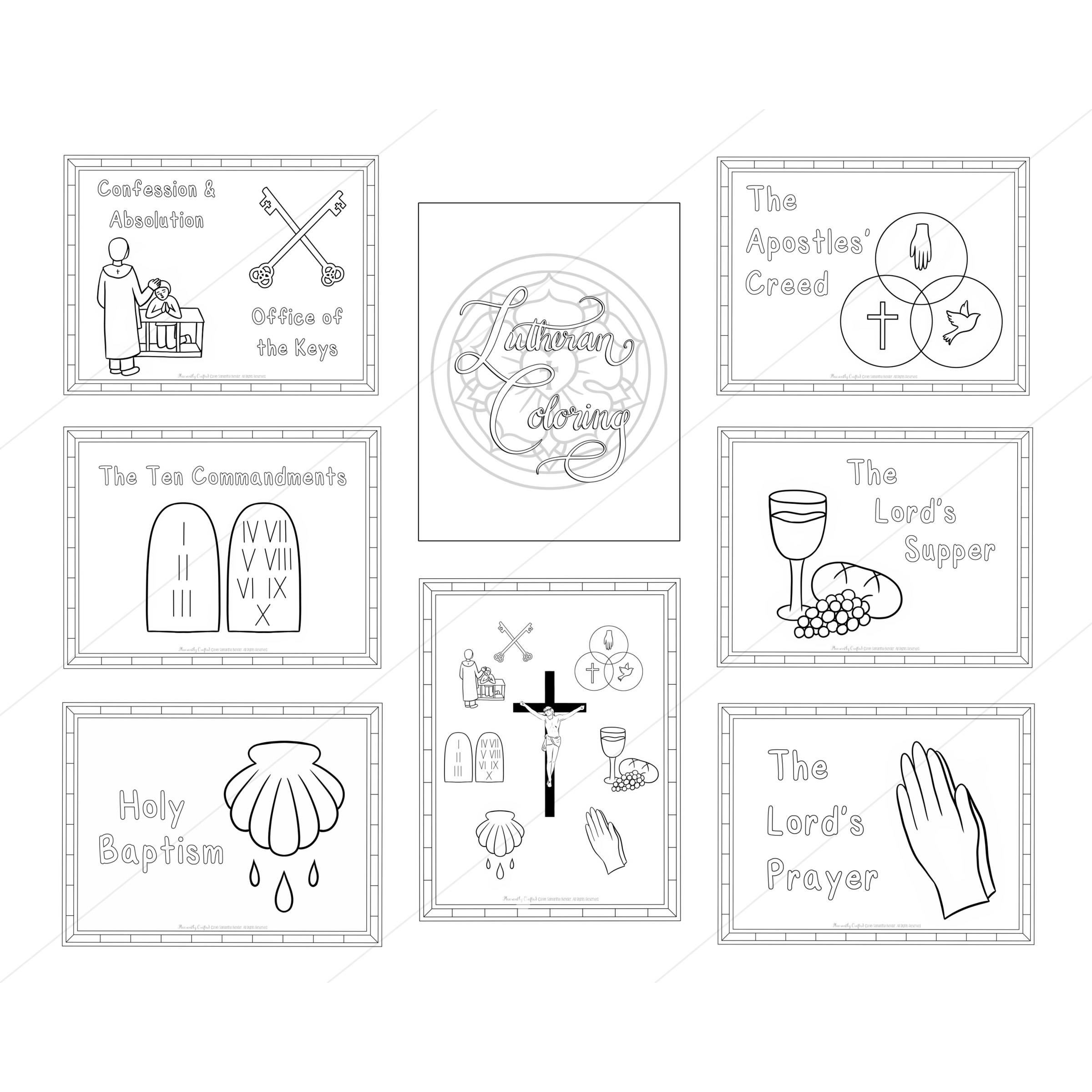 Lutheran coloring pages digital dowload pleasantly crafted