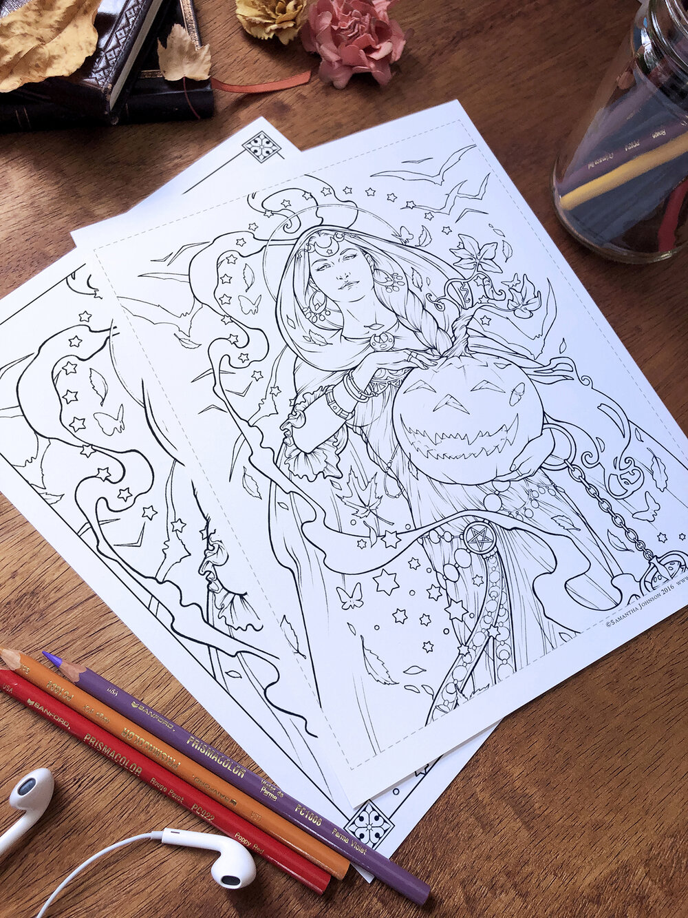 Bewitched by starlight printable coloring sheet pages