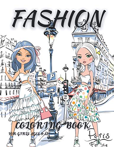 Fashion coloring book for girls ages