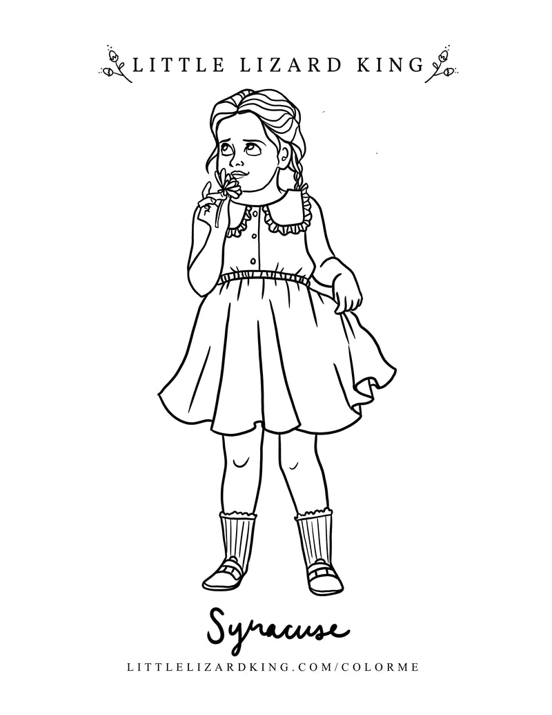 Syracuse coloring page â little lizard king