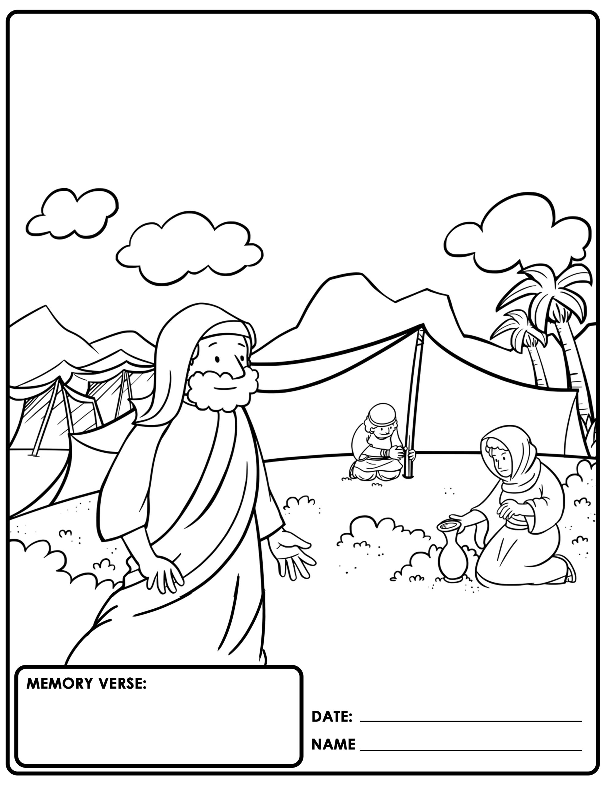 Childrens church bible coloring sheets