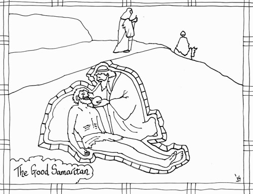 Good samaritan coloring page â stushie art