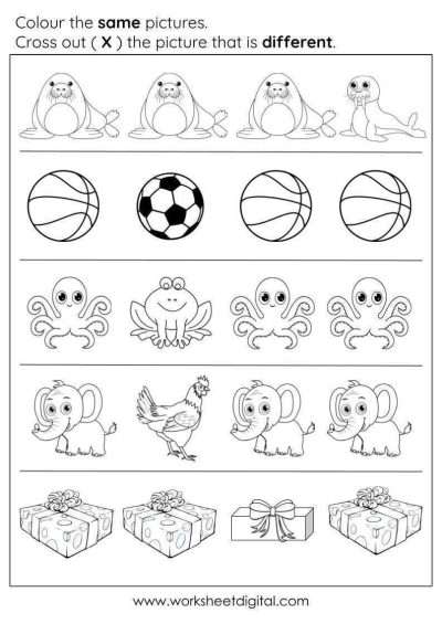 Parison worksheets