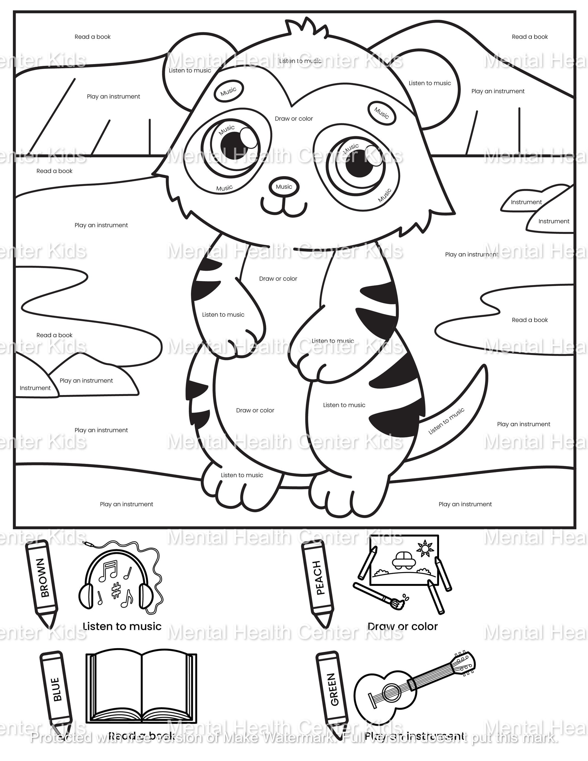 Baby animals coloring pages â mental health center kids