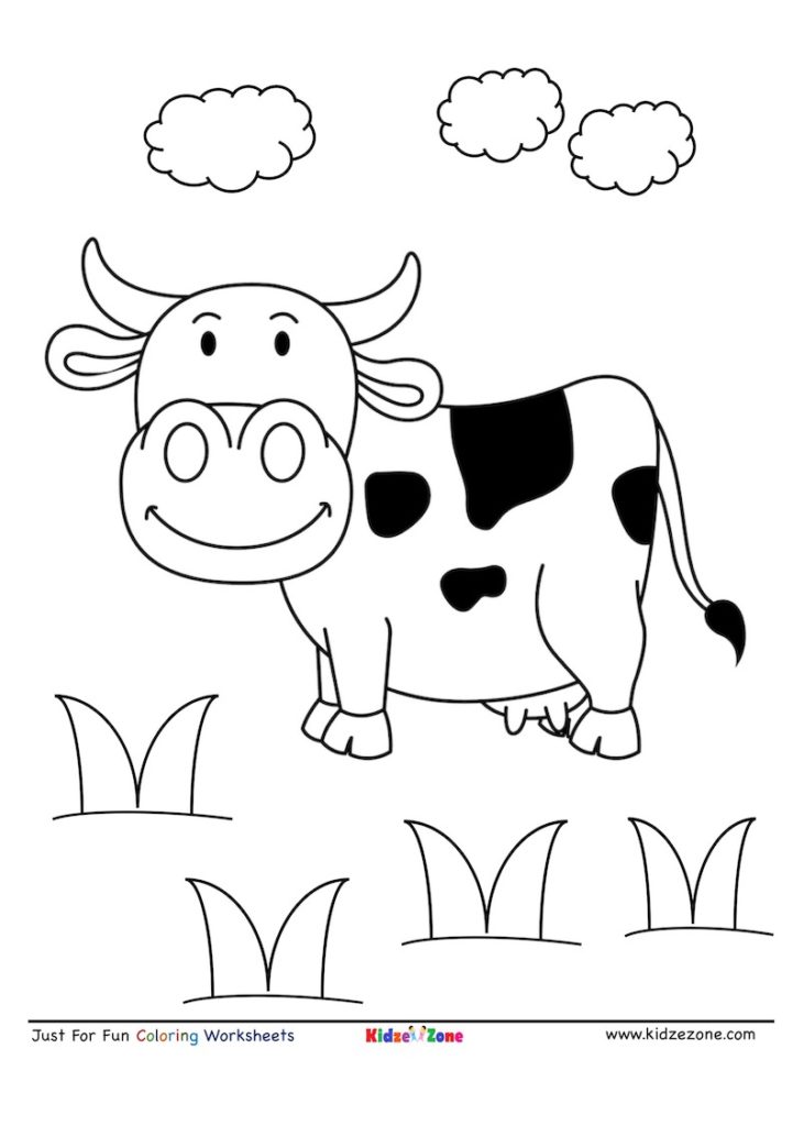 Cow coloring page