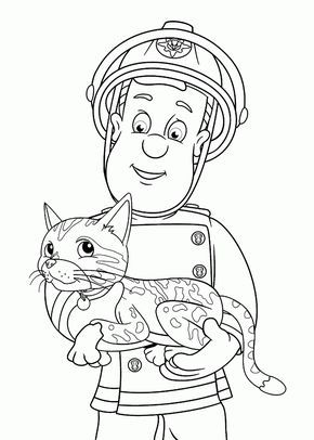 Fireman sam coloring pages