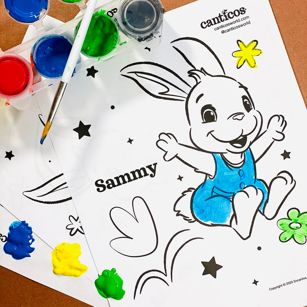 Printable sammy the bunny coloring sheets