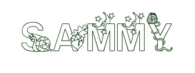 Coloring page first name sammy
