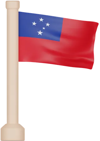 D samoa flag illustrations