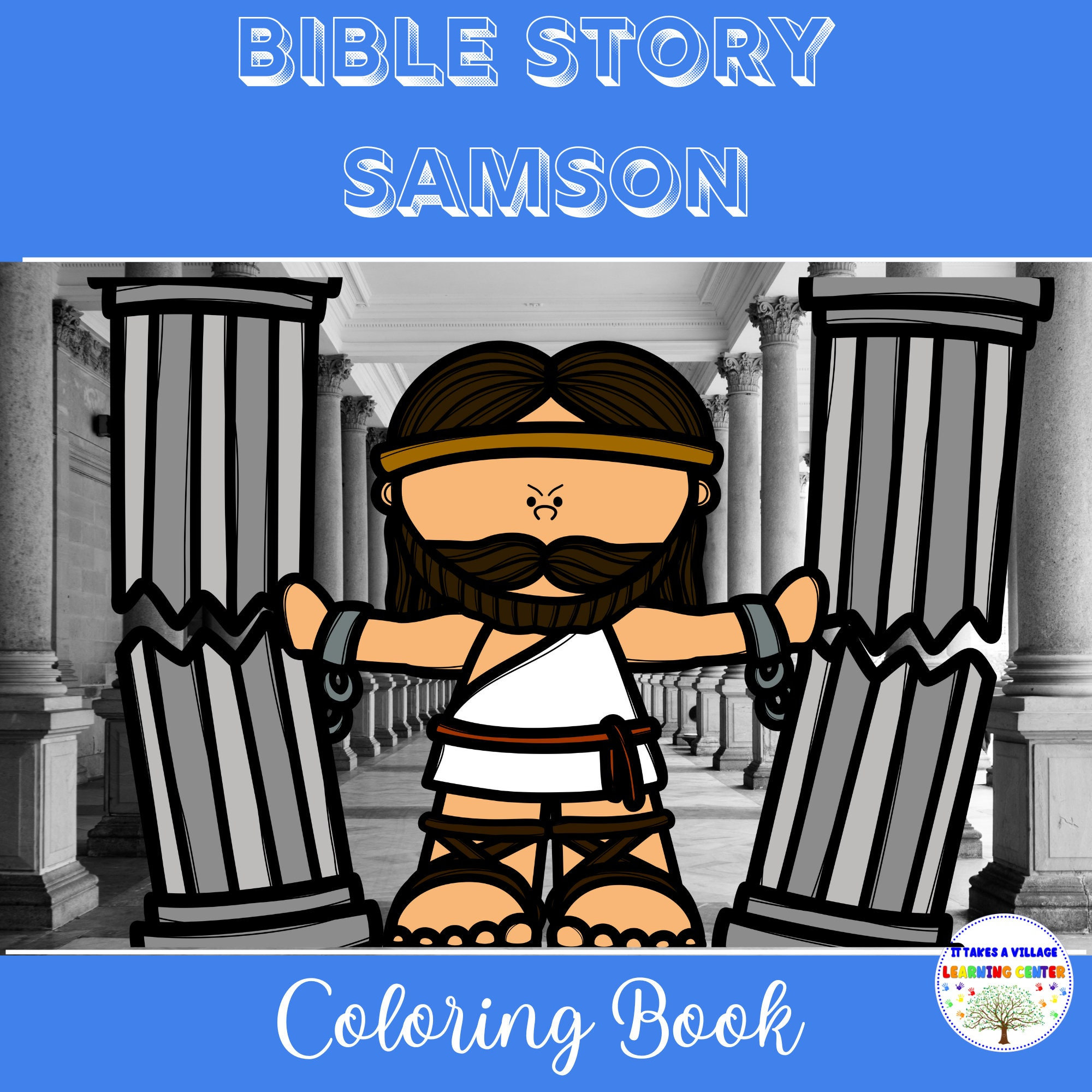 Samson and delilah coloring book for kids bible study and sunday school download now