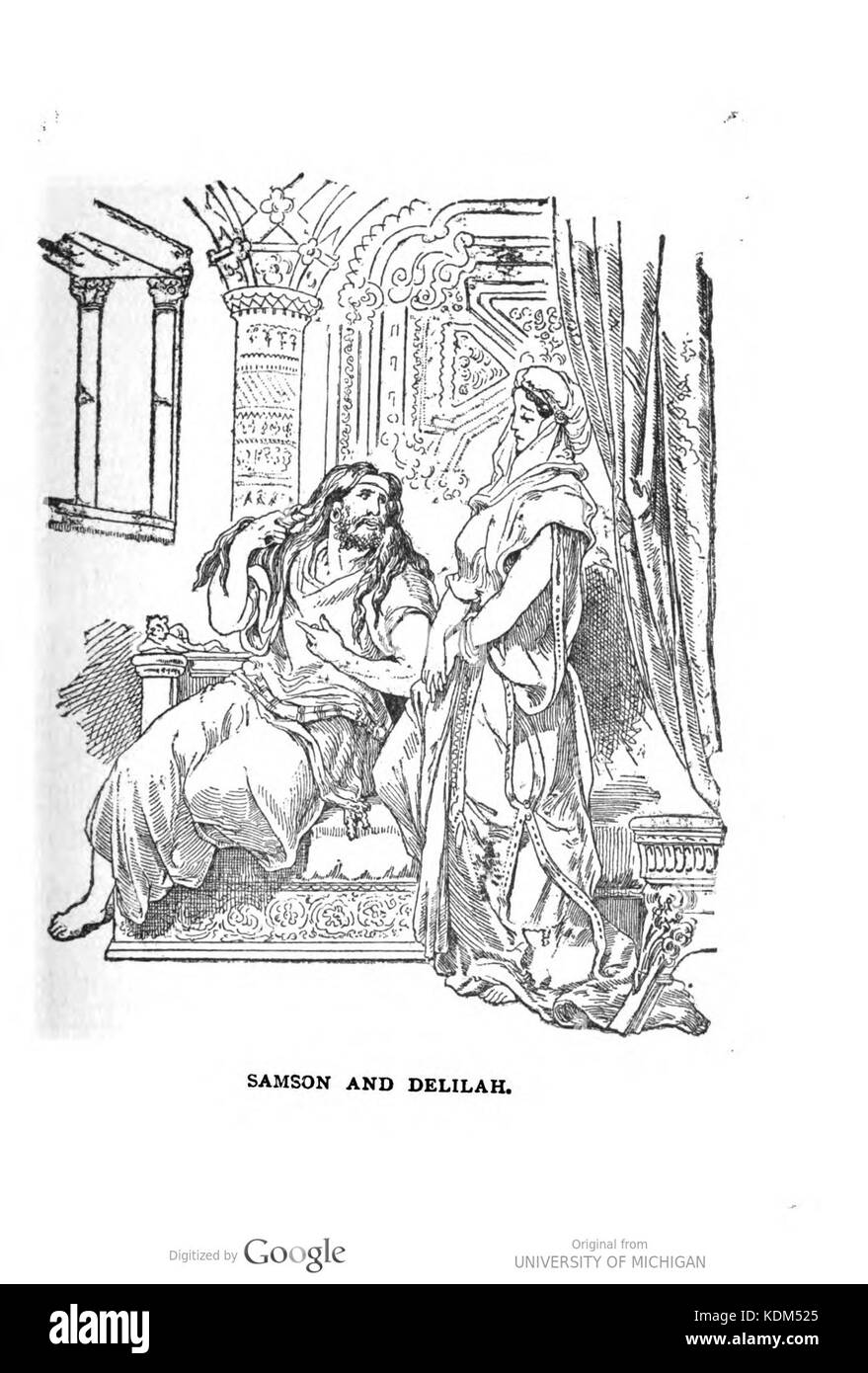 Samson and delilah stock photo