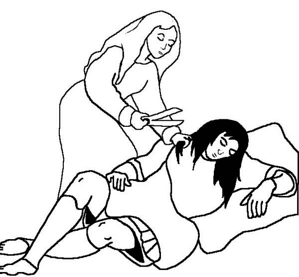 Samson and delilah coloring pages