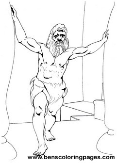 Bible samson coloring pages