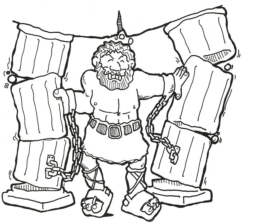 Samson and delilah coloring pages