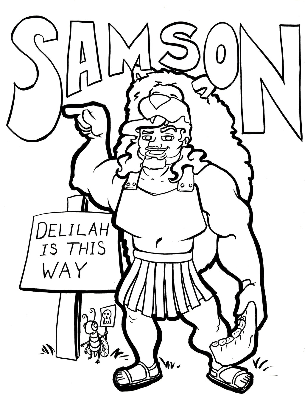 Samson coloring page