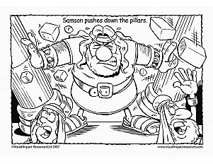 Samson detroys the temple childrens sermons from