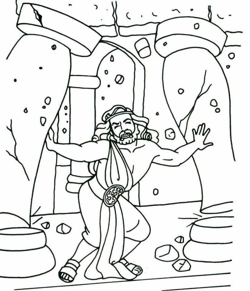 Samson and delilah coloring pages