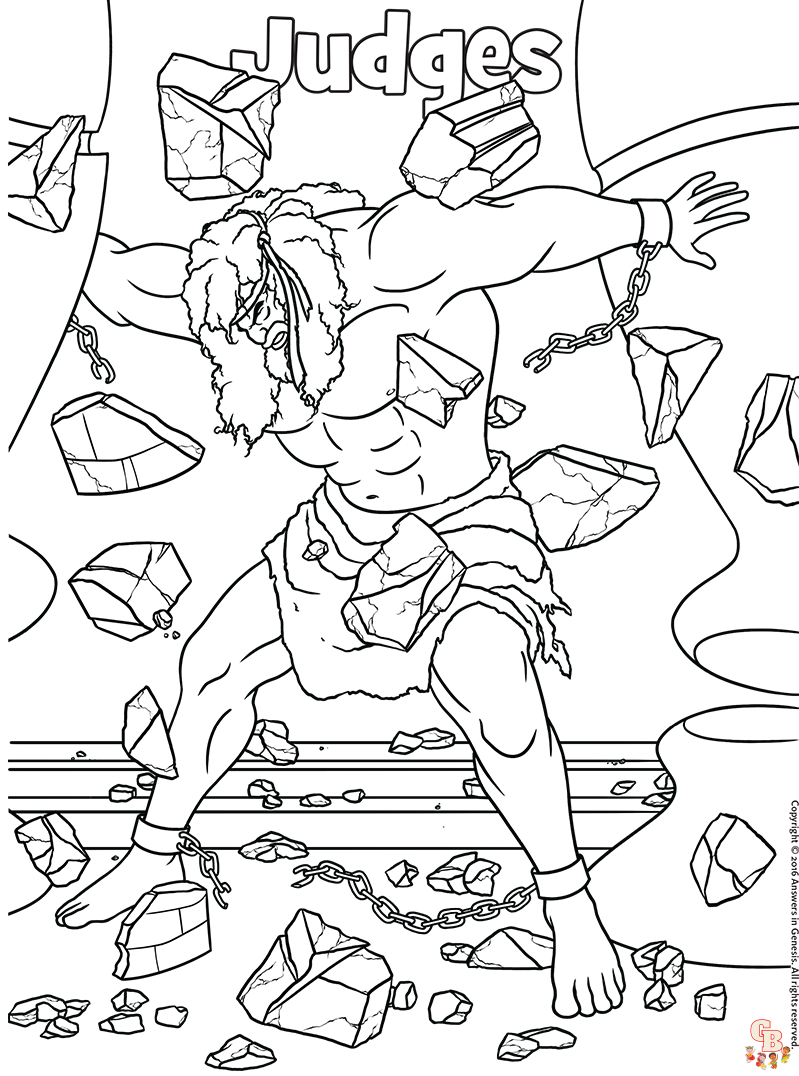 Printable samson coloring pages free for kids and adults