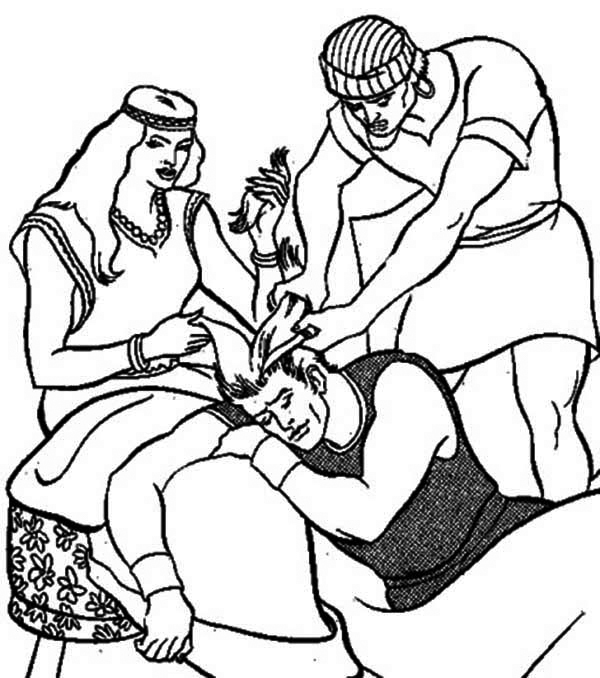 Samson and delilah coloring pages
