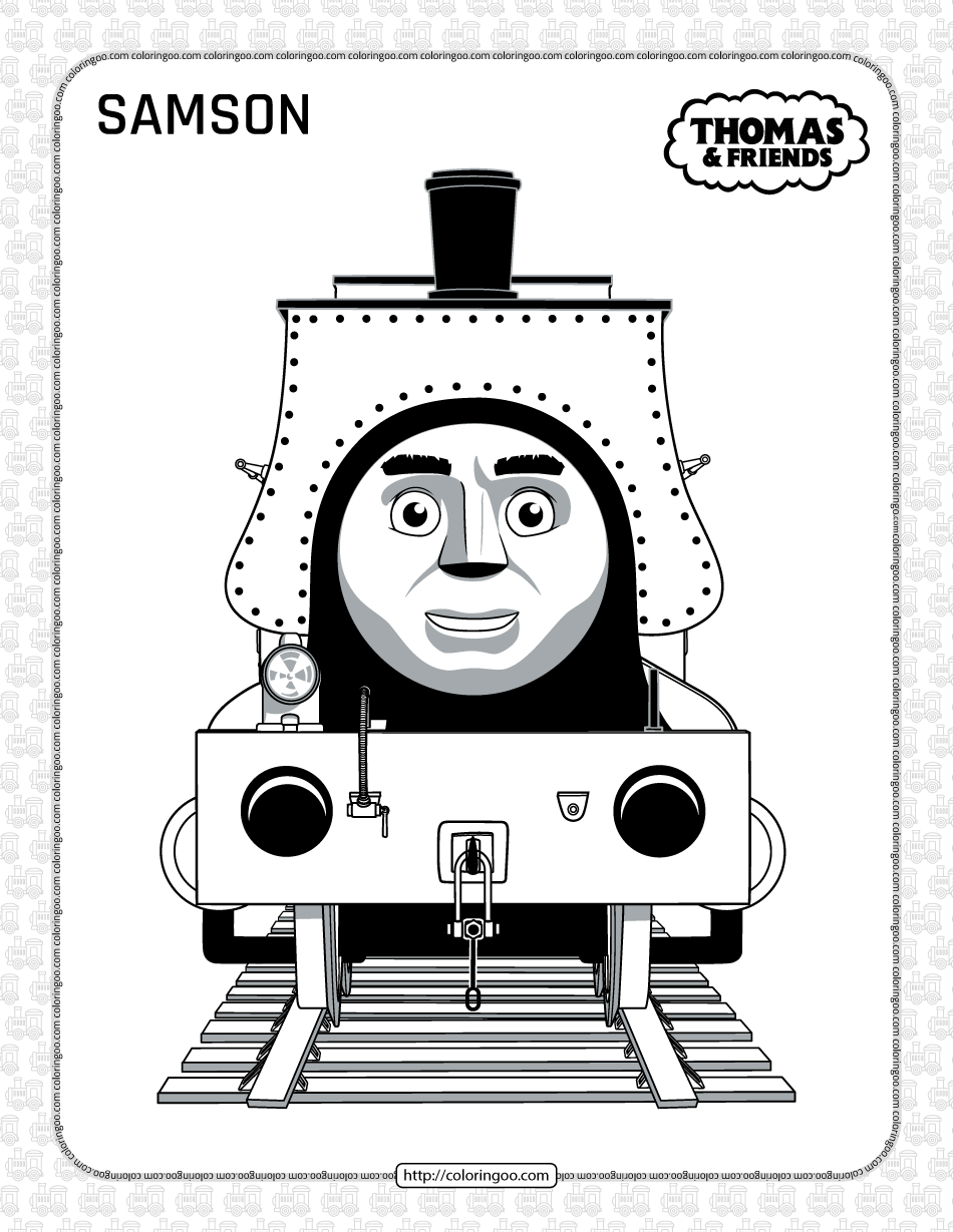 Printables thomas and friends samson coloring page