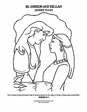 Samson coloring page sunday school resources serm
