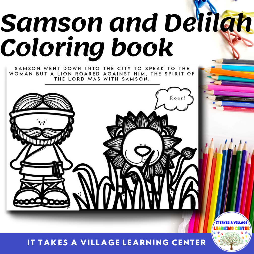 Samson and delilah coloring book made by teachers