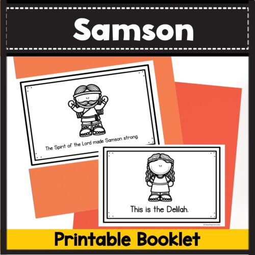 Samson bible lesson with visuals activities for preschool and kindergarten