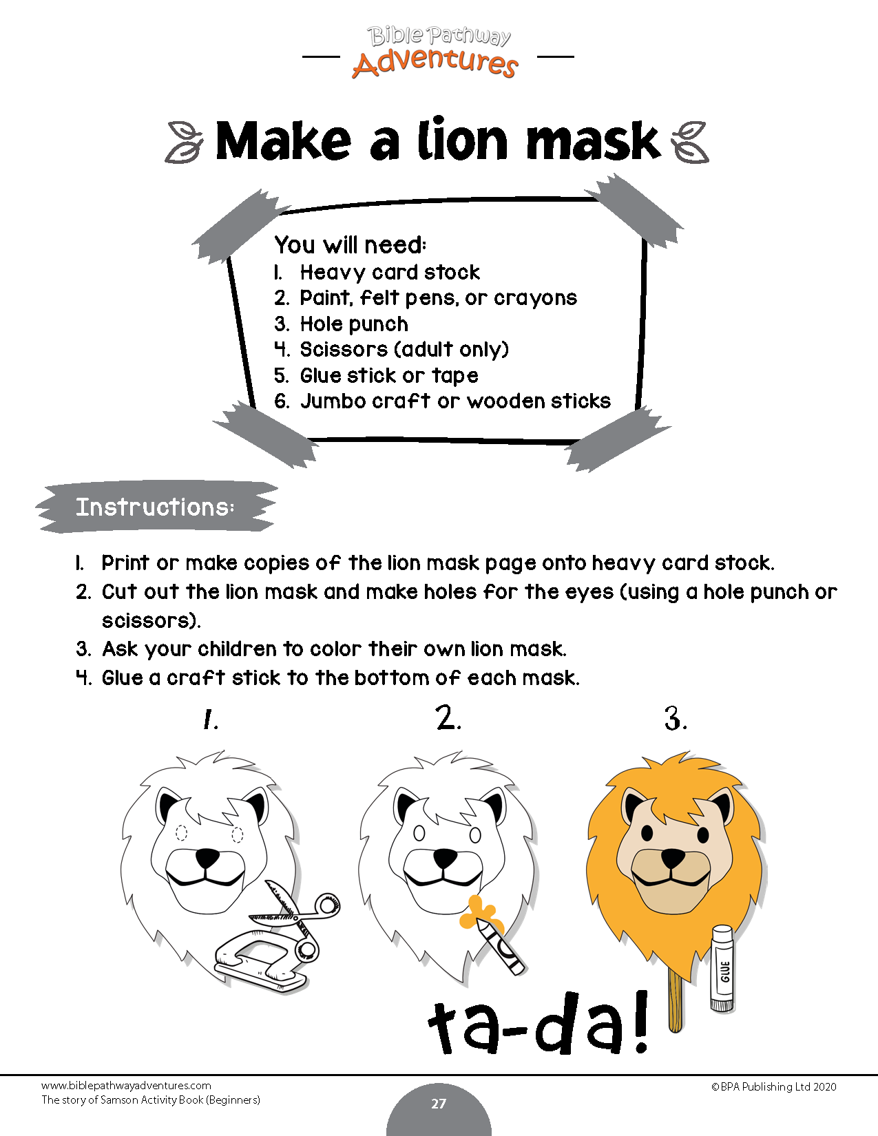 The story of samson activity book for beginners pdf â bible pathway adventures