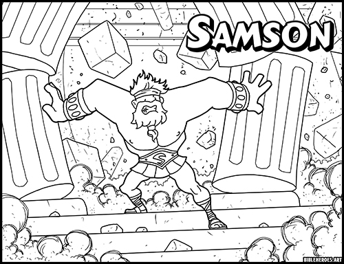 The heroes of the bible coloring pages bundle pack