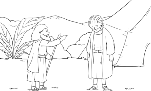 Dibujo de samuel reprende a saul samuel