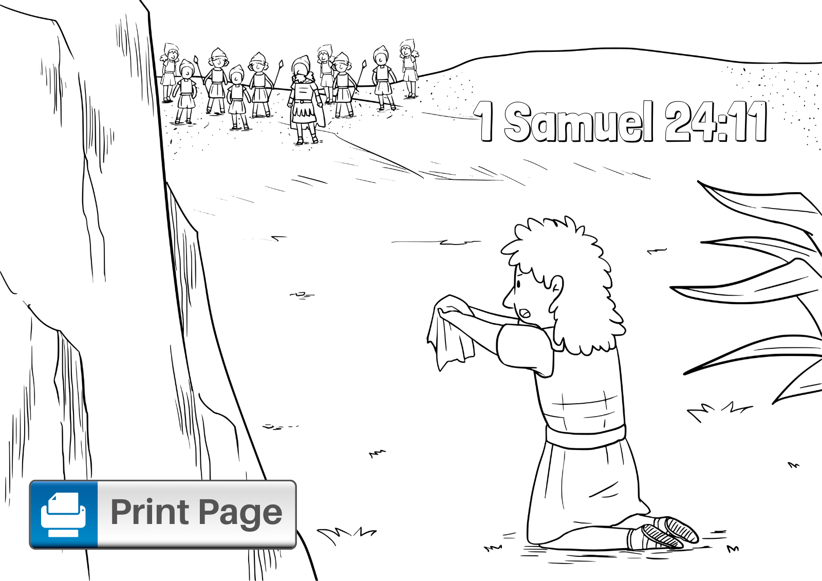 Free david spares saul coloring pages for kids â connectus