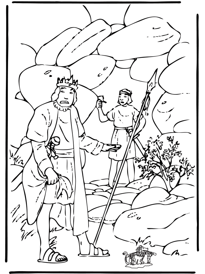David and saul coloring page